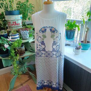 Max Studio NWT Sheath Art Nouveau Styled Geometric Pattern Sleeveless Dr…